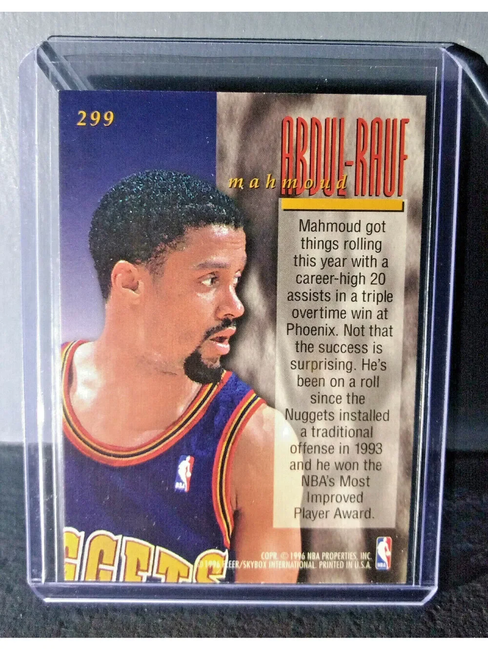 1995-96 Mahmoud Abdul-Rauf #299 Ultra Encore Basketball Card